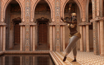 Картинка 3д+графика люди+ people девушка взгляд фон