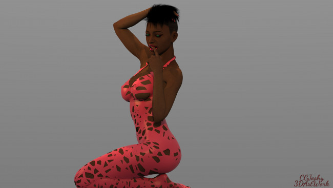 Обои картинки фото 3д графика, люди , people, фон, взгляд, девушка