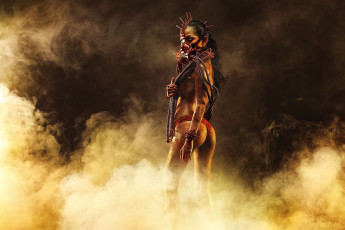 Картинка девушки -+креатив +косплей девушка фон взгляд маска