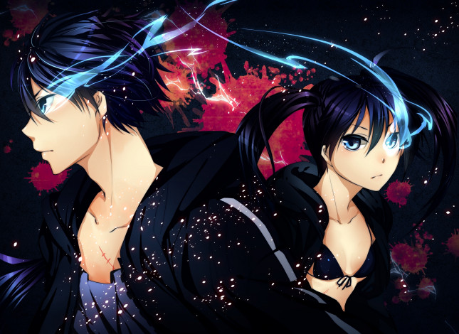 Обои картинки фото аниме, black rock shooter, black, rock, shooter