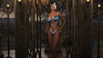 Картинка 3д+графика фантазия+ fantasy девушка фон взгляд кубок