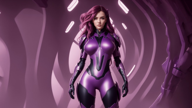 Обои картинки фото девушка - girl, фэнтези, девушки, girl, fantasy, art, spacesuit