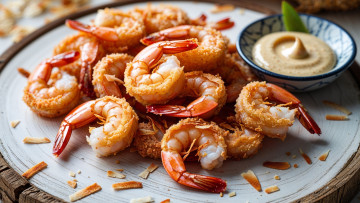 Картинка 3д+графика еда- food креветки