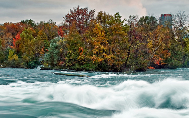 Обои картинки фото the, approach, canadian, mist, sunset, природа, реки, озера