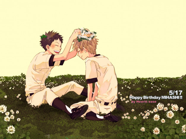 Обои картинки фото ookiku, furikabutte, аниме