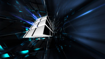 Картинка 3д графика abstract абстракции кубики лучи