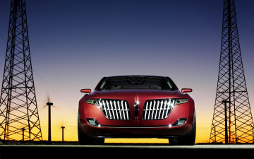 Картинка автомобили lincoln высоковольтная линия красный автомобиль