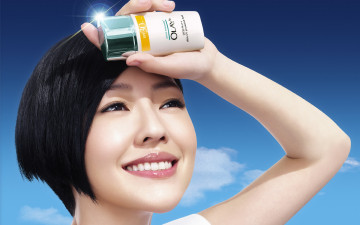 обоя бренды, olay, девушка, крем
