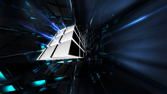 Обои картинки фото 3д, графика, abstract, абстракции, кубики, лучи