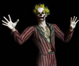 Картинка 3д графика horror ужас клоун