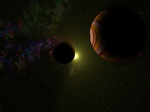 Картинка космос арт планеты звезды