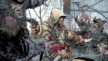 Картинка рисованные комиксы black flag assassin s creed iv