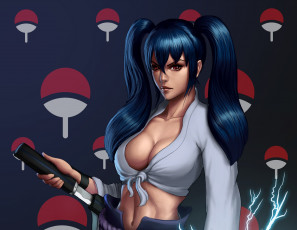 Картинка аниме naruto грудь взгляд глаза наруто девушка оружие магия zamberz art