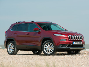 обоя автомобили, jeep, uk-spec, limited, cherokee, красный, 2014г, kl