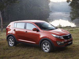 Картинка автомобили kia красный 2014г sportage au-spec