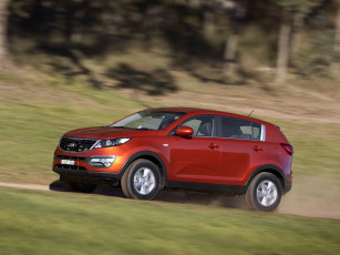 Картинка автомобили kia sportage красный 2014г au-spec