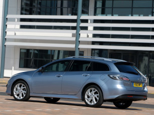 Картинка автомобили mazda 6 gh серый wagon uk-spec