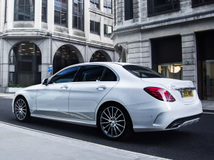 Картинка автомобили mercedes-benz светлый 2014г line amg bluetec w205 uk-spec c 220