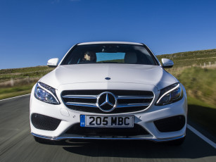 Картинка автомобили mercedes-benz светлый 2014г w205 uk-spec line bluetec amg c 220