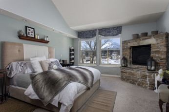 Картинка интерьер спальня кровать