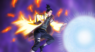 Картинка аниме naruto наруто ураганные хроники арт шикомару нара разенган shikamaru