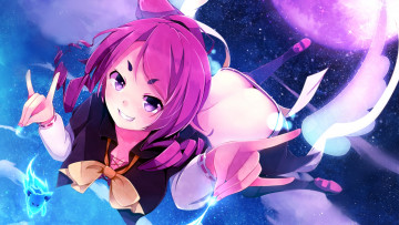 Картинка аниме *unknown+ другое девушка улыбка розовые волосы зверёк