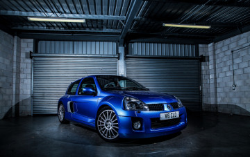 Картинка автомобили renault гараж авто синий