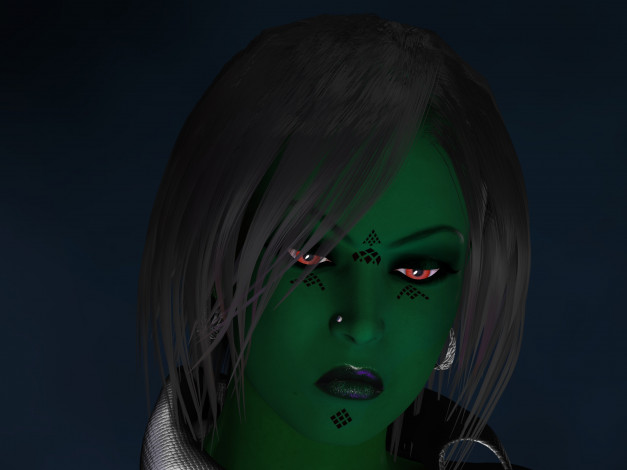 Обои картинки фото 3д графика, существа , creatures, лицо, фон, взгляд