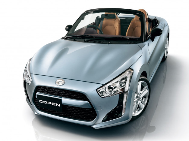 Обои картинки фото автомобили, daihatsu, 2014г, robe, copen, серый