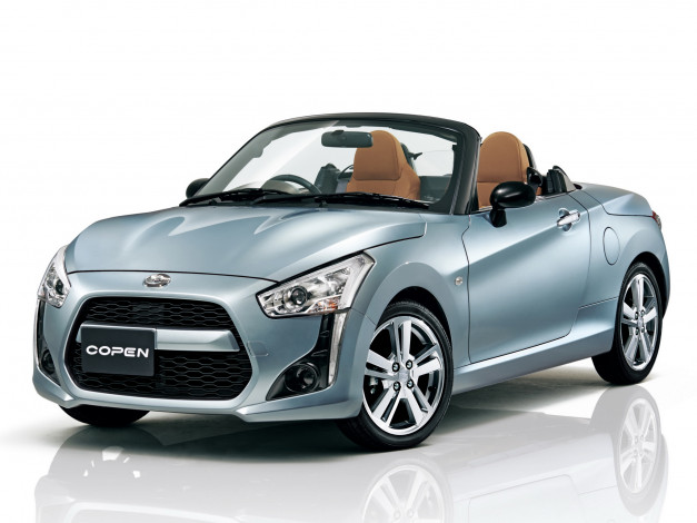 Обои картинки фото автомобили, daihatsu, серый, 2014г, robe, copen