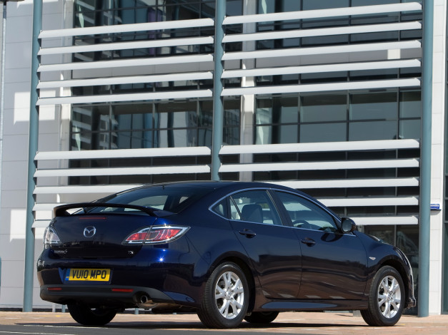 Обои картинки фото автомобили, mazda, синий, gh, uk-spec, hatchback, 6