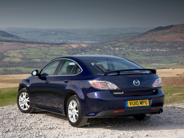 Обои картинки фото автомобили, mazda, синий, gh, uk-spec, hatchback, 6