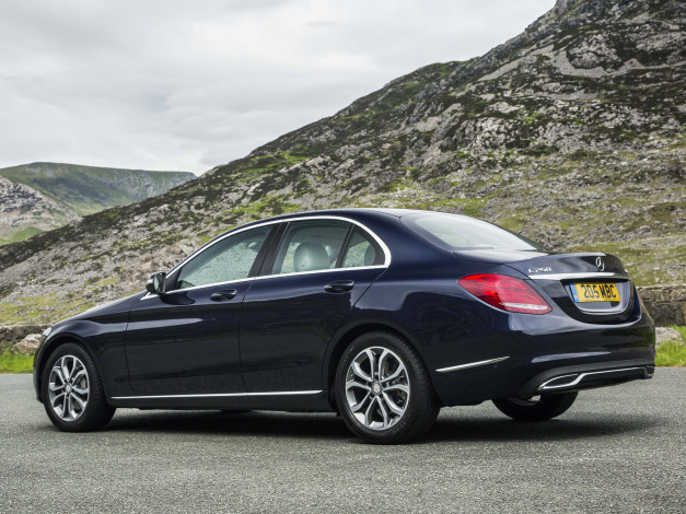 Обои картинки фото автомобили, mercedes-benz, w205, uk-spec, line, темный, avantgarde, bluetec, c, 250