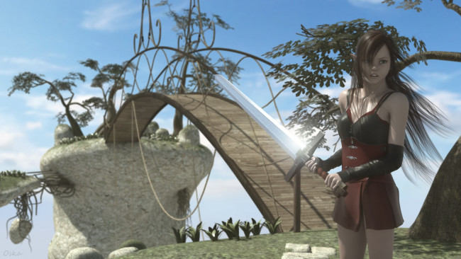 Обои картинки фото 3д графика, эльфы , elves, взгляд, эльфийка