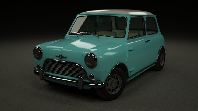 Обои картинки фото автомобили, 3д, mini, фон