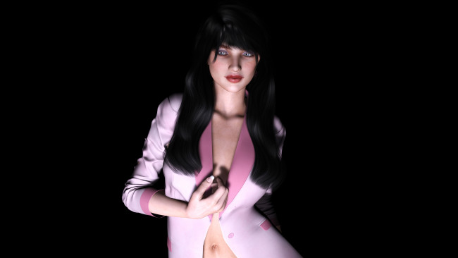 Обои картинки фото dannika, 3д графика, люди , people, фон, взгляд, девушка