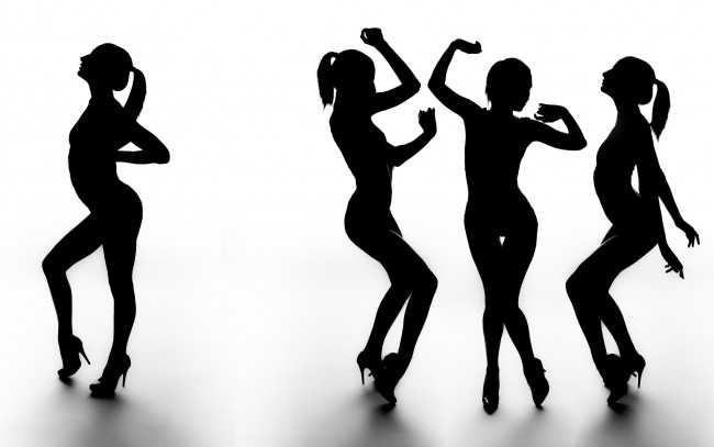 Обои картинки фото рисованные, минимализм, no, dancing, caitlin, michele, движение, силуэты, танец