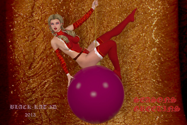 Обои картинки фото 3д графика, люди , people, шар, взгляд, девушка