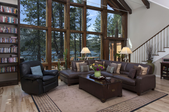 Обои картинки фото интерьер, гостиная, кресла, окна