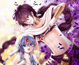 Картинка аниме magi+the+labyrinth+of+magic парни арт магия