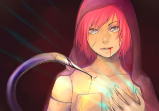 Картинка аниме naruto кровь наруто арт кукла zapekanka мальчик сасори sasori