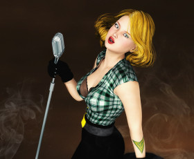 Картинка 3д+графика люди+ people фон взгляд девушка