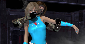 Картинка 3д+графика фантазия+ fantasy драка фон взгляд девушки