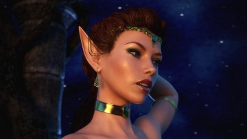 Картинка 3д+графика эльфы+ elves взгляд эльфийка