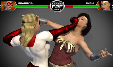 Картинка cracovia+vs+curia 3д+графика фантазия+ fantasy драка фон взгляд девушки