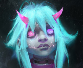 Картинка фэнтези демоны девочка демон фантастика