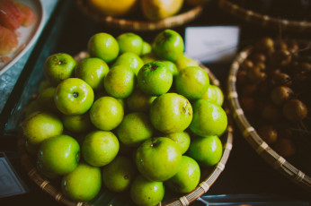 Картинка еда Яблоки яблоки зеленые много