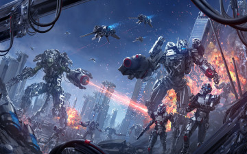 Картинка фэнтези роботы +киборги +механизмы