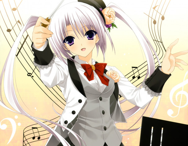 Обои картинки фото аниме, unknown,  другое, фон, девушка, взгляд