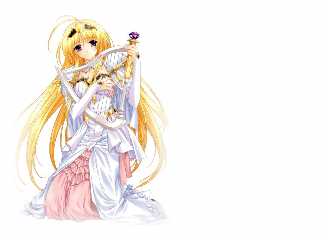 Обои картинки фото аниме, музыка, фон, взгляд, девушка